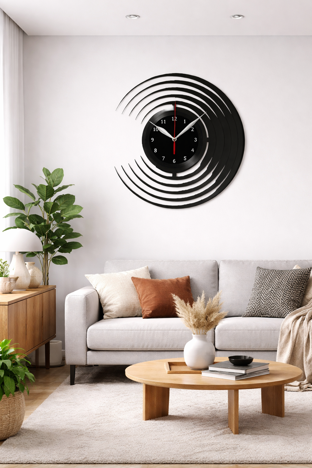 Nowoczesny zegar ścienny 3D „Vinyl” - obrazek 2