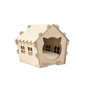 Designerski domek dla kota / legowisko dla kota – ekologiczny, bez kleju, handmade