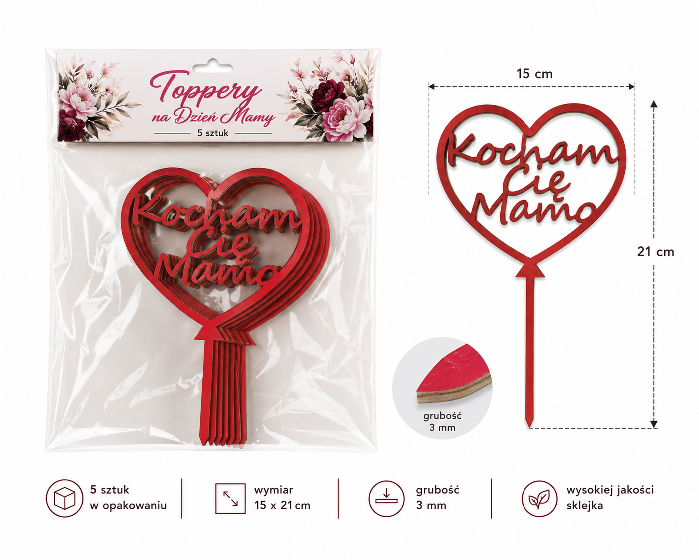 Topper na dzień mamy