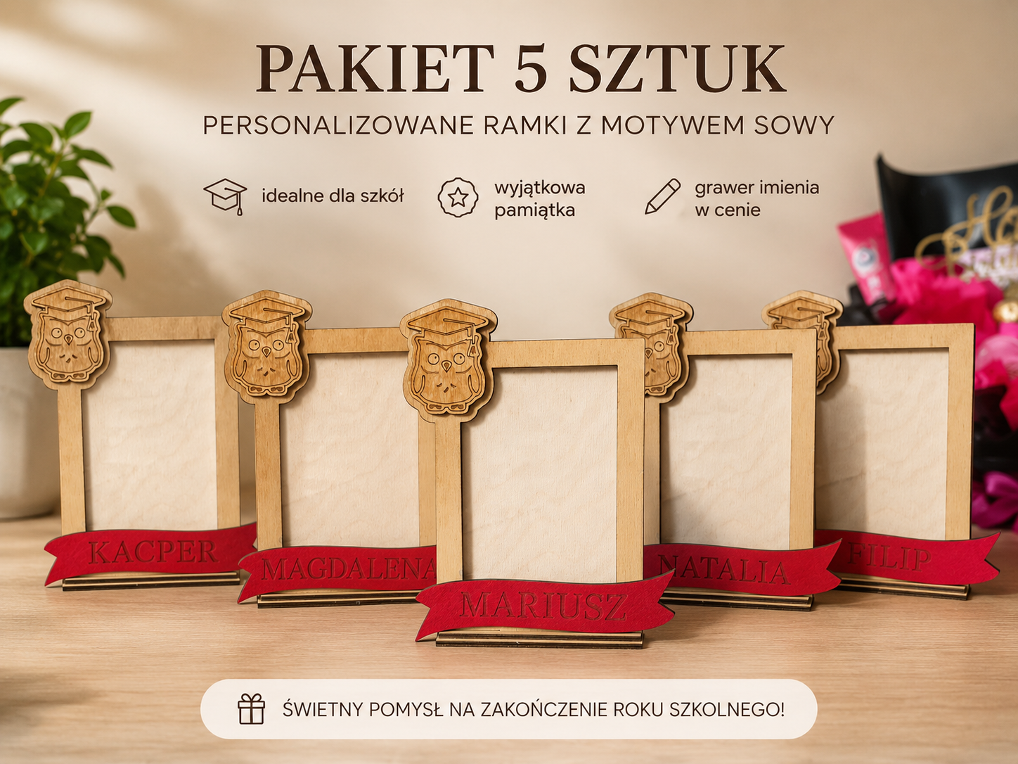 Drewniane ramki na zdjęcia