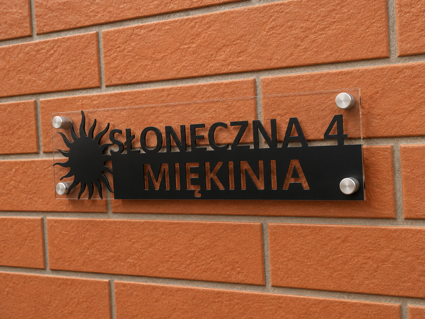 Nowoczesny panel adresowy z numerem domu - obrazek 2