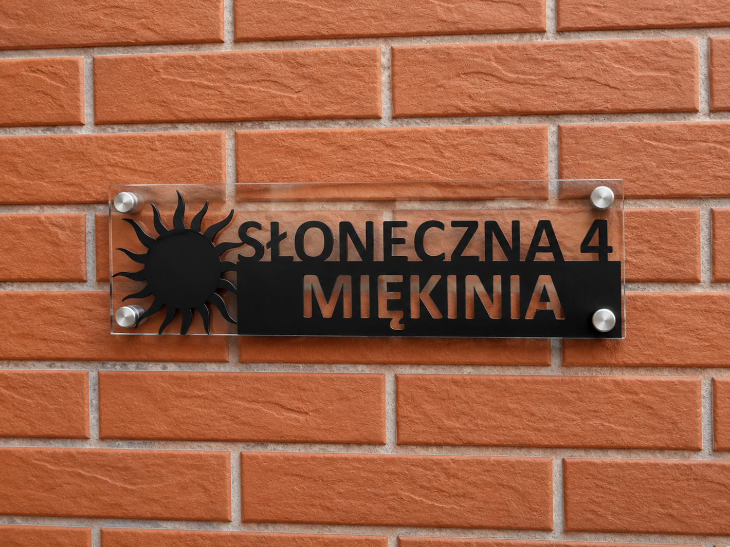 Nowoczesny panel adresowy z numerem domu - obrazek 3